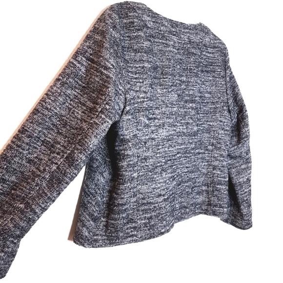 NEW j jill women's large petite snap button jacket gray blac blazer suit - Picture 12 of 15